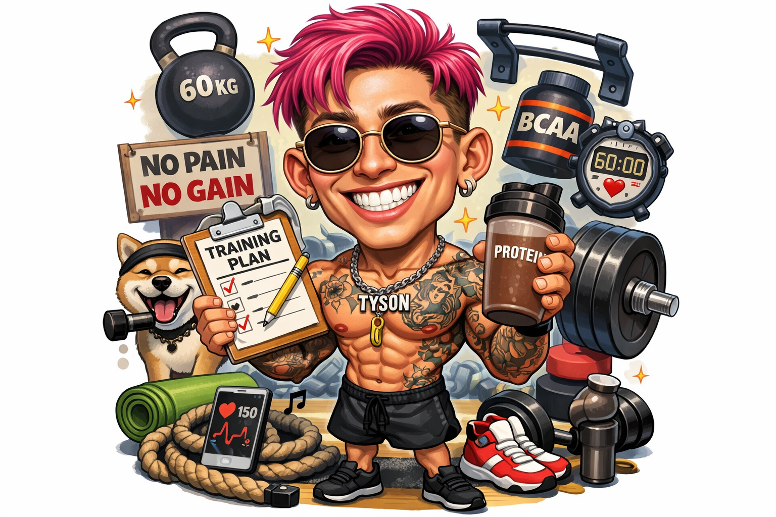 Caricature background replacement